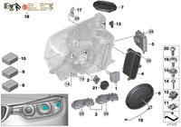 TMS LED Headlight Driver Control Module Adaptive 63117427612 63117378511 63117396128 63117409583 63117440879 Compatible With BMW F32 F36 F15 F16 With AHL