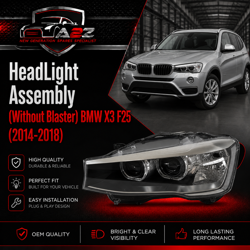 Complete Headlight Assy Left 63117401131 & Right 63117401132 (Without Blaster) Compatible With BMW X3 F25 (2014-2018) Tag No.72