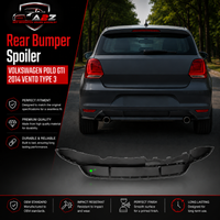 Rear Bumper Spoiler 6RG807568 Compatible With VOLKSWAGEN POLO GTI 2014 VENTO TYPE 3