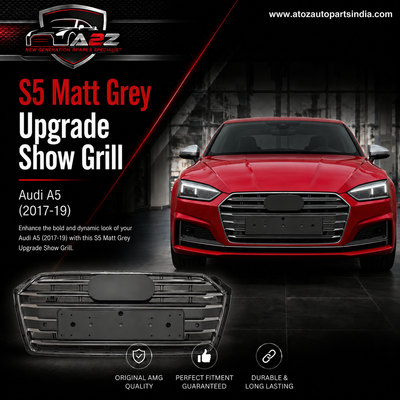S5 Matt Grey Upgrade Show Grill Compatible With Audi = A5 (2017-19) Tag No.201