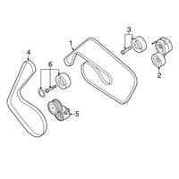 Multi RIB Belt 6PK2490 06E903137R Compatible With AUDI A8 D3 (4E2, 4E8) | A8 / S8 | A8L , Q7 (4LB) (CONTINENTAL)