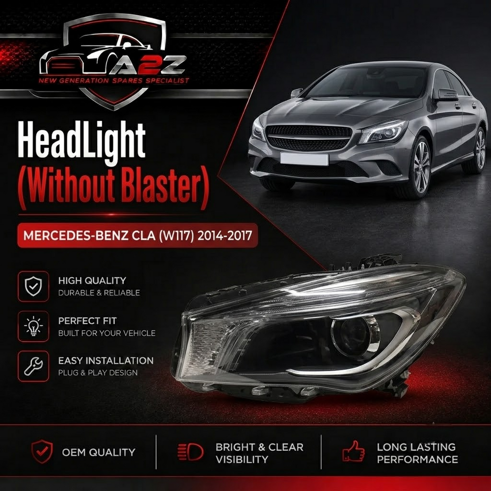 Headlight Headlamp Left A1179065100 & Right A1179065200 (Without Blaster) Compatible With MERCEDES-BENZ CLA (W117) 2014-2017