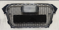 RS4 Black And Chrome Honeycomb Show Gril Audi Compatible With A4 B8 Facelift (2013-16) Tag No.13