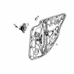 Rear Right Power Window Regulator With Plate 2057308001 2137306805 Compatible with MERCEDES-BENZ C-CLASS (W205) & E-CLASS W213