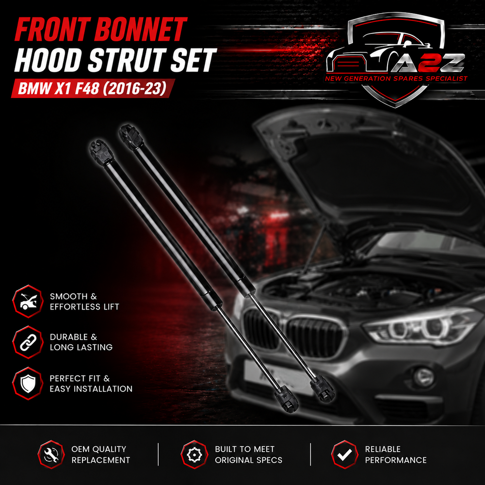 Front Bonnet Hood Strut Set 51237329410 Compatible With BMW X1 (F48)