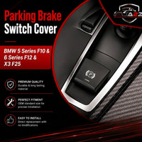 Parking Brake Button Switch Cover Black 61316822518 61319318730 61319217594-2 Compatible with BMW 5 Series F10 & 6 Series F12 & X3 F25