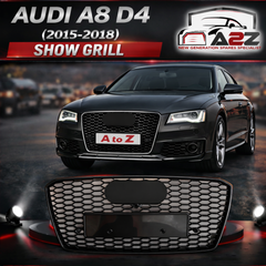RS8 Full Black Honeycomb Show Grill Compatible With Audi A8 D4(2015-18) Tag No.112