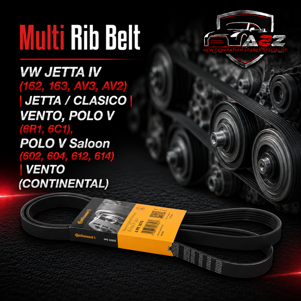 Elast Multi Rib Belt 4PK850 ELAST 11287631826 Compatible With BMW 5 (E60), 7 (E65, E66, E67) (CONTINENTAL)