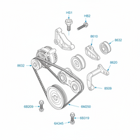 Drive Belt Tensioner LR079293 Compatible With LAND ROVER DISCOVERY IV (L319) | LR4 DISCOVERY V (L462) RANGE ROVER IV (L405)