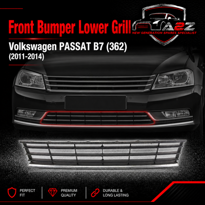 Front Bumper Lower Grill With Middle Chrome 3AA8536773AA8536773AA8536773AA8536773AA853677Compatible With Volkswagen PASSAT B7 (362) Tag No.167