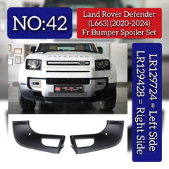 Front Bumper Spoiler Left LR129724 & Right LR129428 Compatible With Land Rover Defender (L663) (2020-2024) Tag No.42