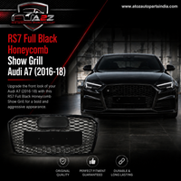 RS7 Full Black Honeycomb Show Grill Compatible With Audi = A7 (2016-18) Tag No.232