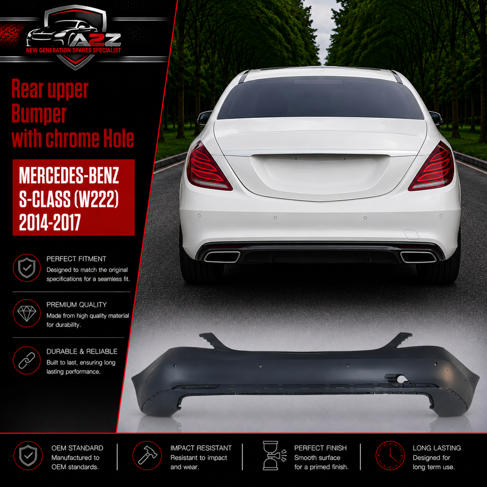Rear Bumper A2228850325 Compatible With MERCEDES-BENZ S-CLASS (W222) 2014-2017 No :- 17A
