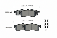Rear Brake Pads 32287431 &32287430 Compatible With VOLVO S90