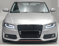 RS4 Full Black Honeycomb Show Grill Compatible With Audi = A4 (2009-11) Tag No.3