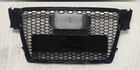 RS4 Full Black Honeycomb Show Grill Compatible With Audi = A4 (2009-11) Tag No.3