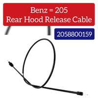 Rear Hood Release Cable A2058800159 A2058800059 2058800159 Compatible With MERCEDES BENZ FOR C CLASS W205 (2016-20)