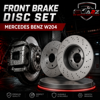 Front Brake Disc Set 2044213612 Compatible With Mercedes Benz W204