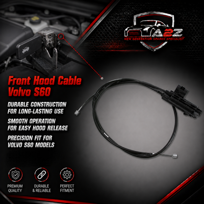 Front Hood Cable 31385848 Compatible With Volvo S60