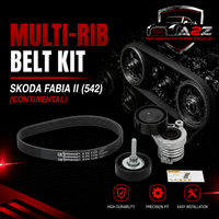 Multi Rib Belt Kit 6PK1130K3 Compatible With SKODA OCTAVIA III (5E3, NL3, NR3) SUPERB III (3V3) (CONTINENTAL)