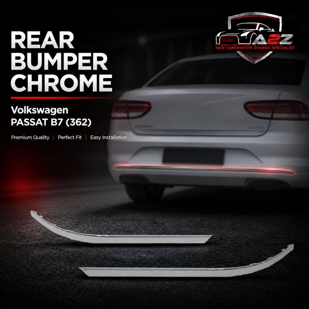 Rear Bumper Chrome Left 3AD807459 Right 3AD807460 Compatible With Volkswagen PASSAT B7 (362) Tag No.160