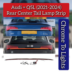 Rear Center Tail Lamp Strip (Chrome to Lights) Compatible With Audi Q5L (2021-24)