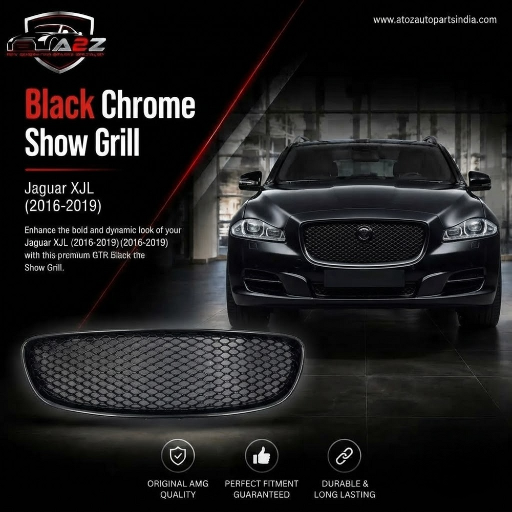 Black Chrome Show Grill Compatible With Jaguar XJL (2016-19)