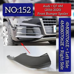 Front Bumper Spoiler Left 4M0807061E & Right 4M0807062E Compatible With Audi Q7 (4M) (2016-2020) Tag No.152