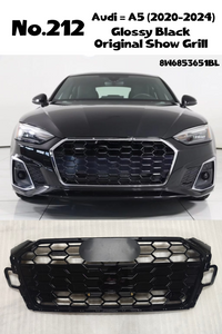 Glossy Black Original Show Grill Compatible With Audi = A5 (2020-24) Tag No.212