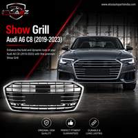 Show Grill Compatible With Audi A6 C8(2019-23) Shiny Silver Chrome Tag No.71