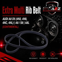 Extra Multi RIB Belt 6PK1441 06M903137AA Compatible With AUDI A8 D5 (4N2, 4N8, 4NC, 4NL) | A8 / S8 | A8L (CONTINENTAL)