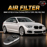 Air Filter 13717800151 & E1077L & LX3598 Compatible BMW 5 (F10) & 5 Gran Turismo (F07) & 7 (F01, F02, F03, F04)With Tag 37
