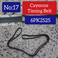 Timing Belt 6PK2525 94610225230 Compatible With PORSCHE CAYENNE (92A) & PANAMERA (970) Tag-BEL-17