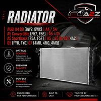 Radiator 80A121251C 80A121251D 8W0121251AK 8W0121251L Compatible with AUDI A4 B9 (8W2, 8WC) | A4 / S4 A5 Convertible (F57, F5E) | A5 / S5 A5 Sportback (F5A, F5F) | A5 / S5 A6 C8 (4A2) Q5 (FYB, FYG) Q7 (4MB, 4MG, 4MQ)