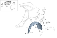 Rear Right Wheel Arch (EYEBROW) 2538850822 A2538850822 Compatible With MERCEDES BENZ GLC X253 2016-2022 Tag No.12