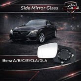 Side Rearview Wing Side Mirror Glass Left 2468100721 & Right 2468100821 Compatible With MERCEDES BENZ A-CLASS (W176) & B-CLASS (W246) & C-CLASS (W204) & CLS (C218) & E-CLASS (W212) & S-CLASS (W221, V221) & GLA-CLASS (X156) & CLA Coupe (C117)