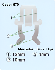 Benz Clips (Set of 10) Compatibl With Mercedce Benz
