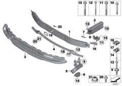 Front Bumper Bracket Right 51117266194 & Left 51117266193 Compatible With BMW 3 Series F30 (2012-2021) Tag No.1546
