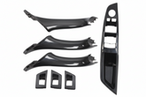 Door Handle Black Inner Set Carbon Fiber 51417225874 51417225847 Right 51417225848 51417225889 Right 51417225890 Compatible with BMW 5 Series F10 2010-2017