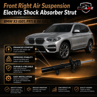 Front Right Air Suspension Electric Shock Absorber Strut 37106887934 37106887158 37106893784 Compatible With BMW X3 (G01, F97) & X4 (G02, F98)