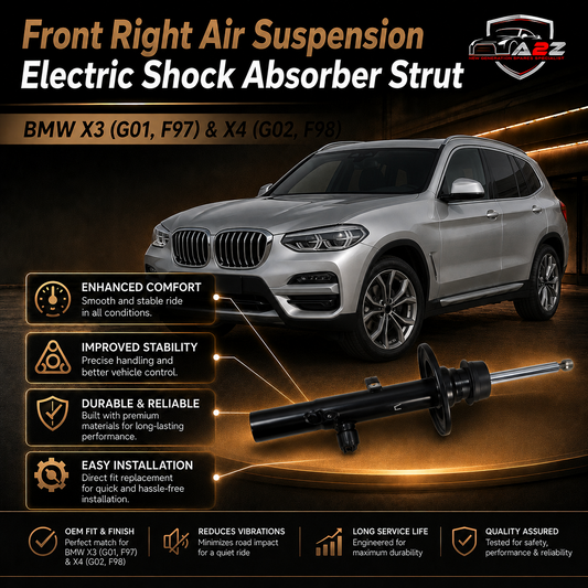 Front Right Air Suspension Electric Shock Absorber Strut 37106887934 37106887158 37106893784 Compatible With BMW X3 (G01, F97) & X4 (G02, F98)