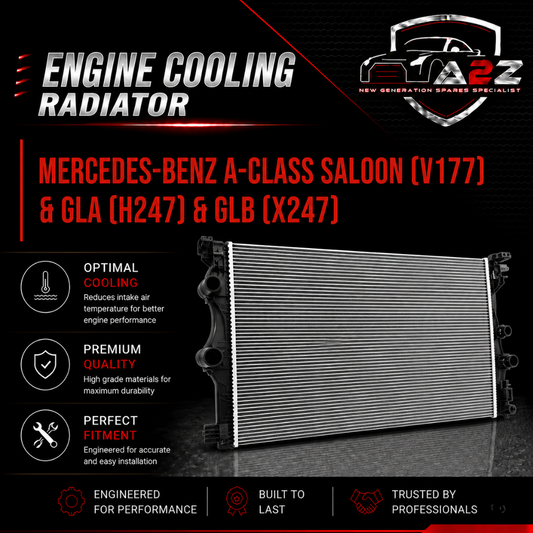 Engine Cooling Radiator 2475000203 A2475000203 Compatible with MERCEDES-BENZ A-CLASS Saloon (V177) & GLA (H247) & GLB (X247)