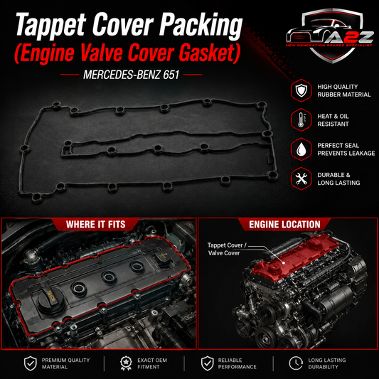 Tappet Cover Packing (Engine Valve Cover Gasket) A65101660021 6510160021 Compatible With MERCEDES-BENZ 651 Tag-TC-03