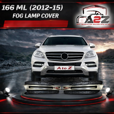 Fog Lamp Cover Right 1668842222 & Left 1668842122 & Fog Lamp Chrome Left 1668850774 A1668842122 & Right 1668850874 Compatible With MERCEDES-BENZ ML W166 2012-2015 Tag-FC-222