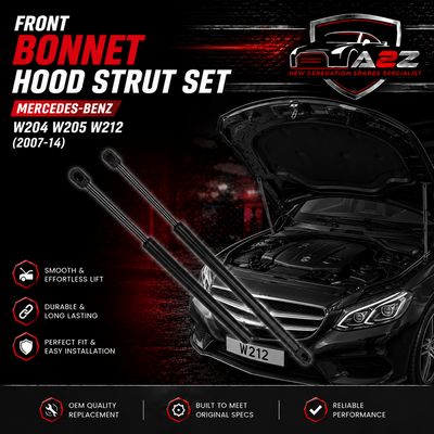Front Bonnet Hood Strut Set 2049800064 Compatible With MERCEDES-BENZ C-CLASS (W204) & C-CLASS (W205) & CLS (C218) & E-CLASS (W212)