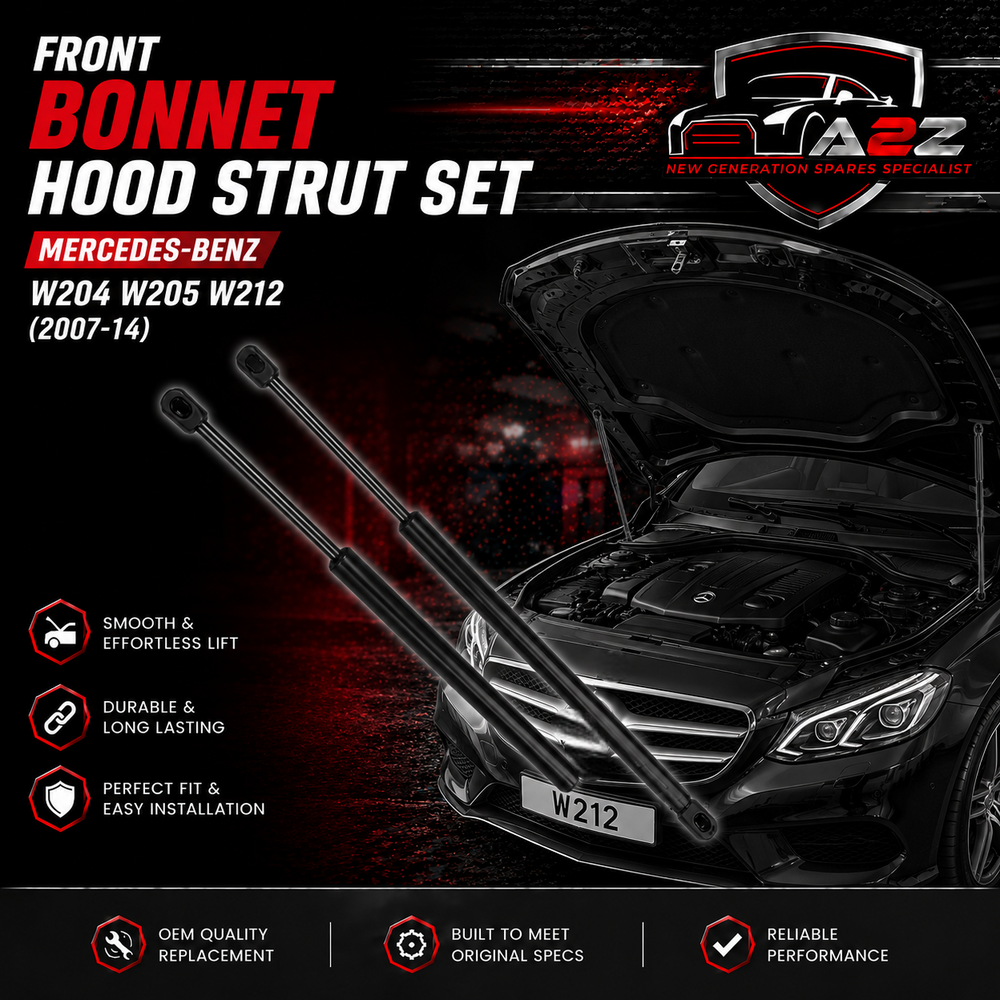 Front Bonnet Hood Strut Set 2049800064 Compatible With MERCEDES-BENZ C-CLASS (W204) & C-CLASS (W205) & CLS (C218) & E-CLASS (W212)