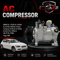 AC Compressor 64529399059 64506805070 64529216466 64529223694 64529225703 Compatible With BMW & 1 (F20) & 3 (E90) & 3 (F30, F80) & 3 Gran Turismo (F34) & X1 (E84) & X5 (F15, F85) & X6 (F16, F86) F10 LCI Tag.106