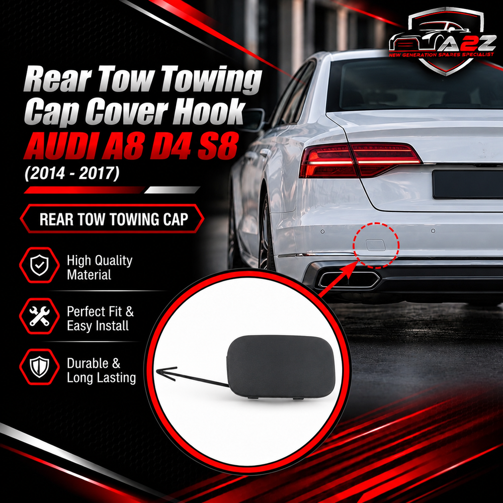Rear Tow Towing Cap Cover Hook 4H0807441B Compatible with AUDI A8 D4 (4H2, 4H8, 4HC, 4HL) | A8 / S8 | A8L (2014-2017) Tag No.65