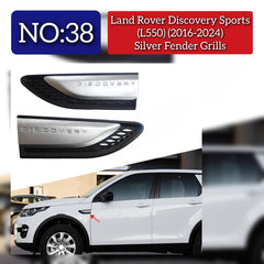 Silver Fender Grills Compatible With Land Rover Discovery Sports (L550) (2016-2024) Tag No.38