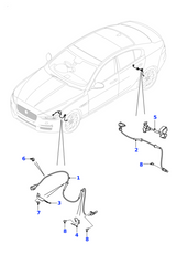 Rear ABS Wheel Speed Sensor T2H4068 T2H48445 Compatible With JAGUAR XE X760 & XF II X260